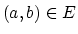 $(a, b) \in E$